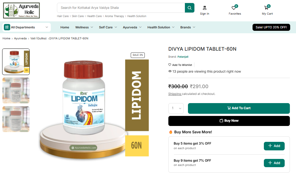 Patanjali Lipidom: Your Natural Ally for Healthy Lipid Management